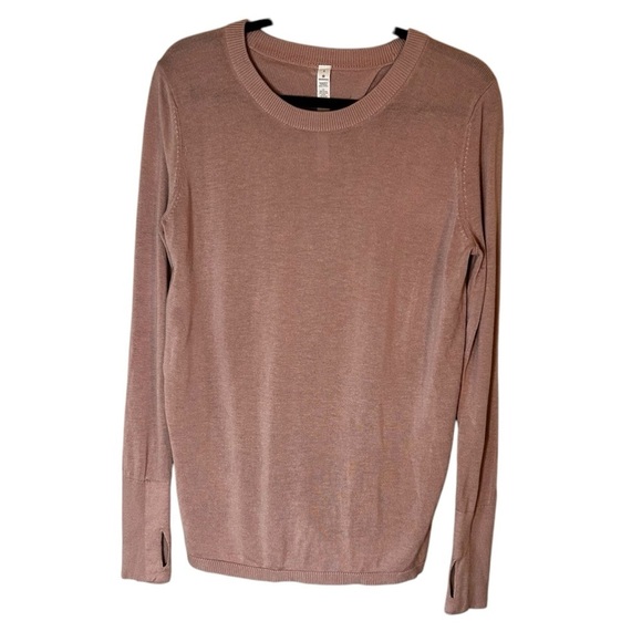 Lululemon Bring It Backbend Sweater- Pink Open Back Cashmere Blend-Size 4 - Picture 5 of 12